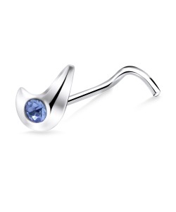 Stone Set Curved Nose Stud NSKB-775